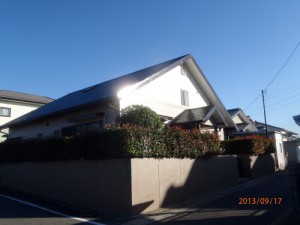 施工事例：中間市弥生Ｓ様邸外壁・屋根塗装工事