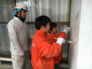 宗像市大谷にて外壁のひととき♪♪