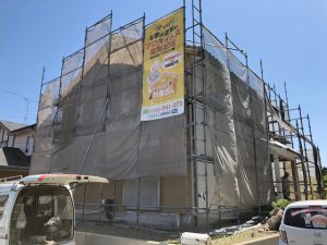 宗像市外壁塗装中♪♪