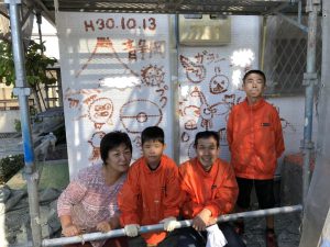 宗像市外壁塗装☆「感謝のかべ」宗像市広陵台にて♪♪