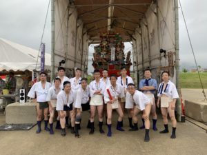 宗像市伝統行事の「田熊山笠」に参加しました！