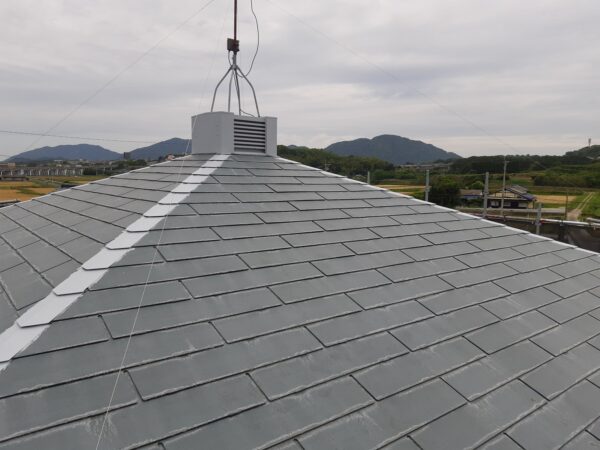 宗像市朝町K様邸屋根塗装工事2日目
