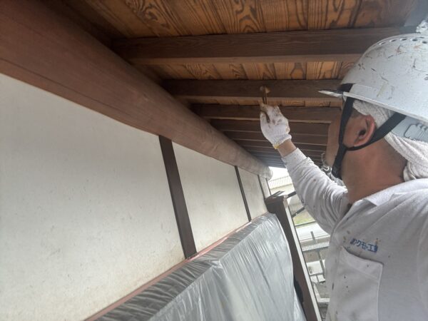 新宮町新宮東H様邸木部塗装7日目