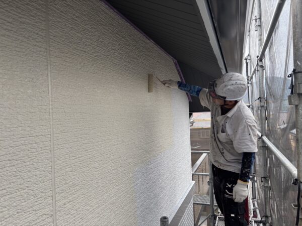 宗像市田久I様邸外壁中塗り7日目
