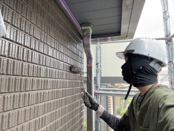 宗像市田久I様邸外壁上塗り9日目
