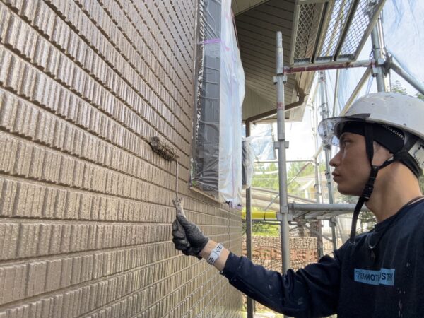 宗像市田久I様邸外壁上塗り11日目