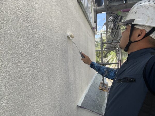 宗像市泉ヶ丘K様邸外壁下塗り6日目