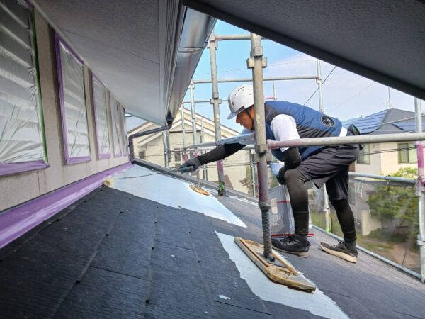 福津市あけぼのF様邸屋根·外壁塗装工事5日目
