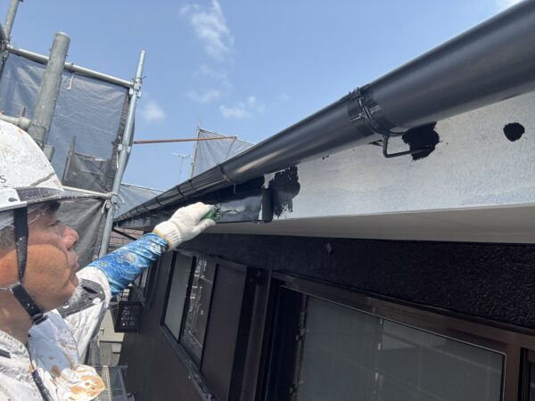 宗像市泉ヶ丘K様邸付帯塗装10日目