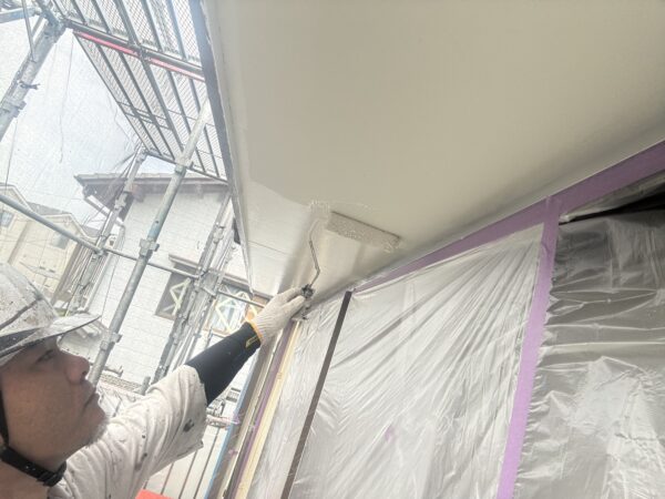 新宮町美咲N様邸軒塗装6日目