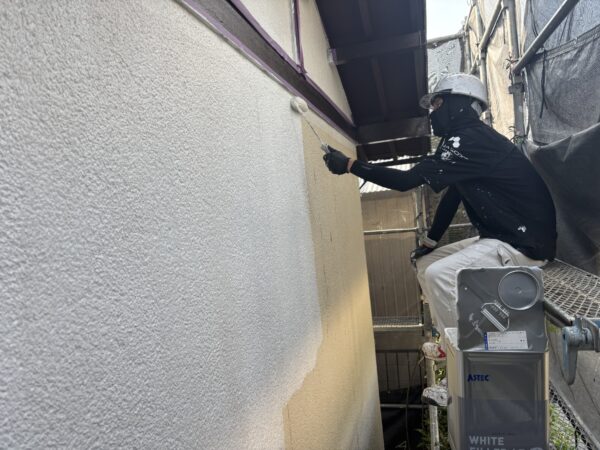 新宮町美咲N様邸外壁下塗り7日目