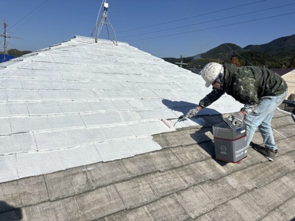 古賀市薦野O様邸屋根·外壁塗装工事4日目