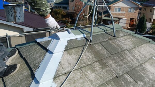 古賀市薦野O様邸屋根·外壁塗装工事2日目