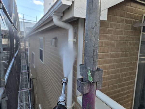 福津市中央N様邸外壁塗装工事1日目