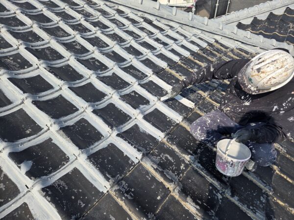 宗像市自由が丘N様邸屋根塗装工事3日目