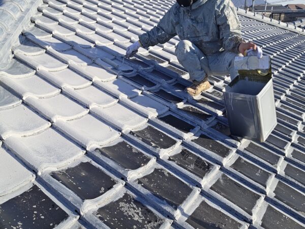 宗像市自由が丘M様邸屋根塗装工事4日目