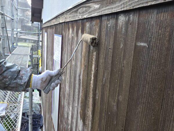 粕屋町仲原Y様邸木部塗装6日目