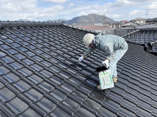 宗像市自由が丘M様邸屋根塗装工事9日目