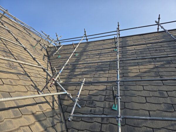 古賀市舞の里U様邸屋根·付帯塗装工事1日目