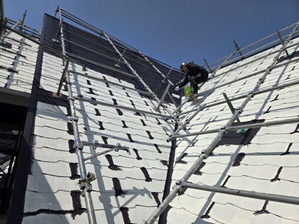 古賀市舞の里U様邸屋根·付帯塗装工事10日目