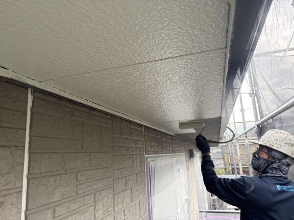 直方市赤地T様邸屋根·外壁塗装工事4日目