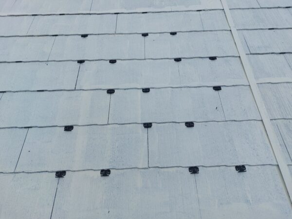 福岡県宗像市泉ヶ丘M様邸7日目屋根縁切り外壁下塗り作業