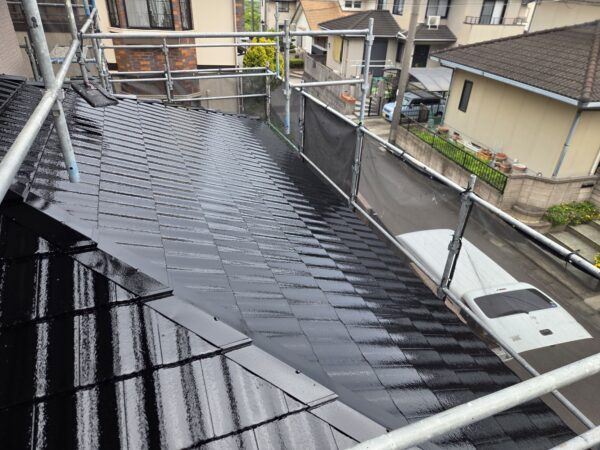 直方市赤地T様邸屋根·外壁塗装工事11日目