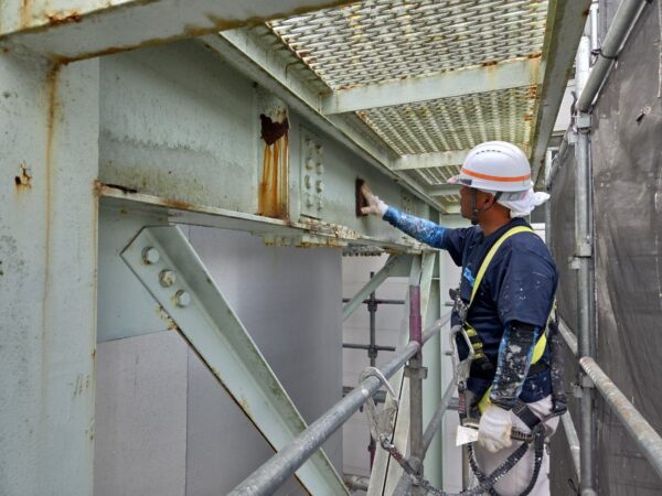 嘉麻市P工場様防音棟塗装工事2日目