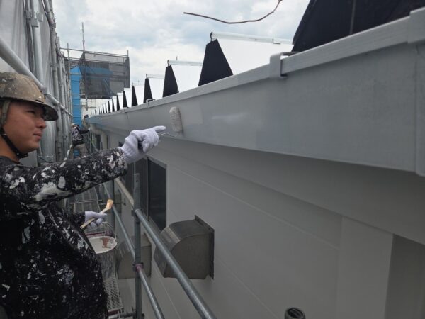 嘉麻市P工場様防音棟屋根·外壁塗装工事20日目